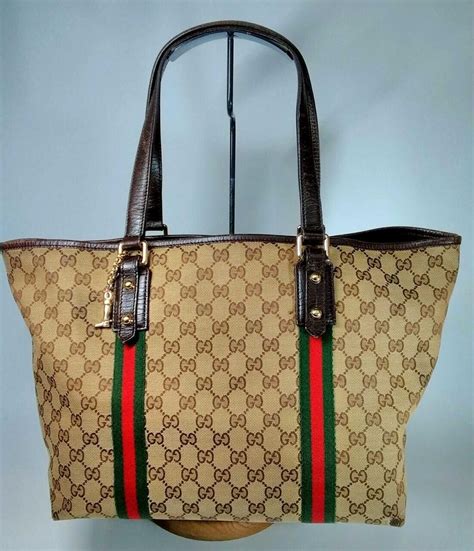 gucci cotton canvas tote|genuine Gucci bag purse tote.